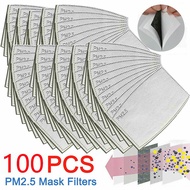 10/20/50/100Pcs PM2.5 5-Layers Adult Activated Carbon Face Mask Filters