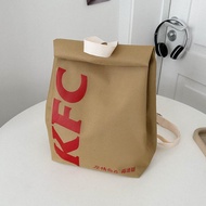 TRAVELCUL Mcdonalds Bag Paper Bag Backpack กระเป๋าเป้ผู้หญิง กระเป๋านักเรียนความจุขนาดใหญ่ Casual Me
