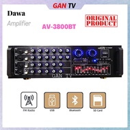 Dawa AV-3800BT (Bluetooth/FM/USB/SD/MMC) Professional Digital Karaoke Amplifier Amp GANTV