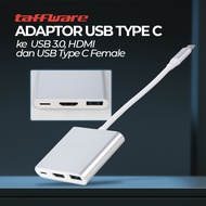 Taffware USB Type C 3.1 to USB 3.0 HDMI USB Type C