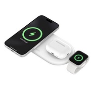 Belkin - BoostCharge Pro Qi2 15W 3合1磁吸無線充電板*不含充電器*