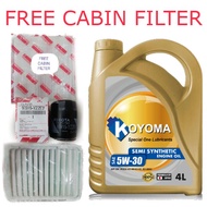 TOYOTA VIOS 1.5 (2nd model) NCP93 OIL FILTER + AIR FILTER + KOYOMA 5W30 SEMI SYNTHETIC ENGINE OIL