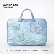[XKB] INS Style Super Cute 3D Butterfly Print Ladies Laptop Bag Portable File Bag