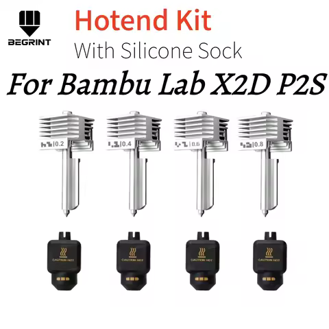 For Bambu Lab X2D P2S Integrated Hotend Assembly High Hardness Wear Resistant 0.2-0.8mm Nozzle For B