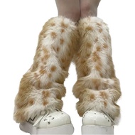Fuzzy Deer Legwarmers - 2000s Harajuku Gyaru Fashion