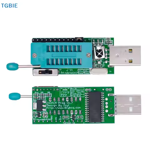 [TL][TL]CH341A Programmer V1.7 1.8V Level Shift W25Q64FW W25Q128FW Gd25LQ64 Programmer Module W/Adap
