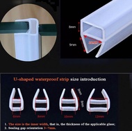 5/2M Silicone Rubber Window Sealing F U H Shape Door Weather Strip Draft Stopper For Shower Room Aco