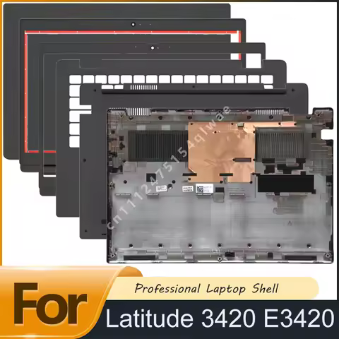 NEW For Latitude 3420 E3420 LCD Back Cover LCD Bezel Palmrest Bottom Case Hinges Palmrest With Keybo