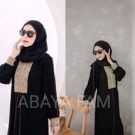 VIRAL Abaya Gamis Hitam Turkey Maxi Dress Arab Saudi Bordir Zephy