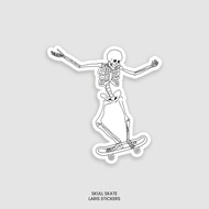 Skull Skate Sticker