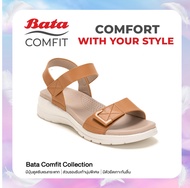 Online Exclusive Bata บาจา Comfit รองเท้าเพื่อสุขภาพรัดส้น พร้อมเทคโนโลยีคุชชั่น สวมใส่ง่ายน้ำหนักเบา สำหรับผู้หญิง สีน้ำตาล 5804047