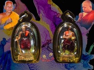 2567年 龍婆阿贊倫史理共9位高僧 Wat Phu Khao 龍婆蓋法門   第一期 魂魄勇  紅褲 浸油版 防水殼 限量699尊 佛牌
