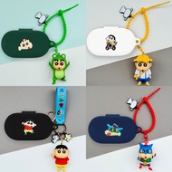 For Jabra Elite 7 Pro Case Cartoon Crayon Shin-chan Keychain Baseball Toast Puppy Pendant Jabra Elit