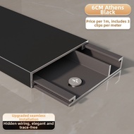 BEIQIVI | Ultra Thin Minimalist Aluminum Alloy Skirting 6cm