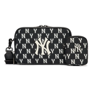 MLB NY Newyork กระเป๋าทรงสี่เหลี่ยมสพายข้าใบใหญ่+ใบเล็กใส่กล้องใส่มือถือผ้าcottonรุ่นMonogram 🚗สินค้