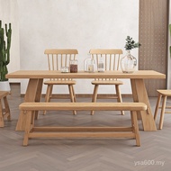 Solid Wood Dining Table Chair Living Room B & B Table Casual Simple Dining Table Nordic Household Di