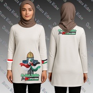 Solidarity Palestine Muslim Tunic Dress | Dome of The Rock Syar'i Women's Top