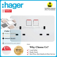 Singapore Local Authorized Seller] Hager 13A Twin /Double Socket