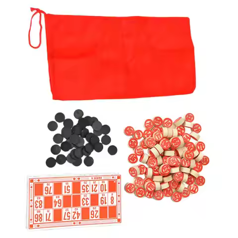 130 Pieces Bingo Chips Vintage with 40 Cards DIY Arts Crafts Bingo Tiles for Wedding Traveling Gathe