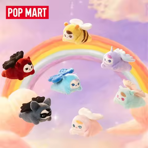 POP MART PUCKY BEANIE BABIES FLYING Series Blind Box Cute Bagback Pendant Ornaments Home Desktop Dec
