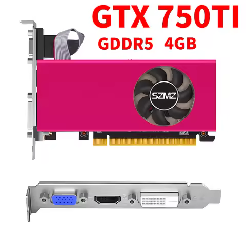 GTX 750TI DDR5 4GB Graphics Card PCI-E 2.0 16X Low Profile Video Card 128 Bit Graphics Card HDMI-Com