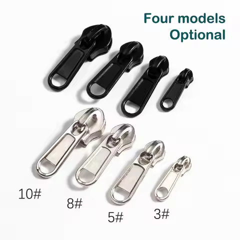 5/8Pcs 4 Sizes Universal Instant Fix Zipper Repair Replacement Slider Zippers For Sewing Clothes Bag