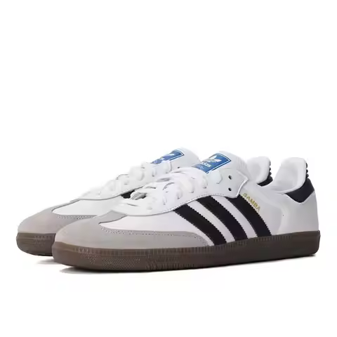adidas Originals SAMBA OG Soft upper for comfortable feel Low-top skate shoes Unisex style Black, wh