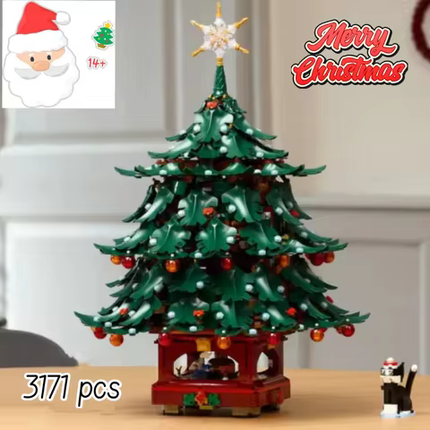 NEW Big Sale 41843 Christmas Family Tree Decoration Building Blocks Model Building Bricks DIY Toys F