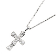 [Pre-owned] Bulgari BVLGARI Serpenti Cross Diamond Necklace 354038, Neck size 41-50cm, K18WG (White 