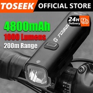 TOSEEK Bike Light Rechargeabl Waterproof Night Light For Mountain Bike Flashlight