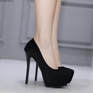 Women's High Heels Waterproof platform Powder Shi Sexy Fashion 12 CM High Heels