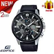 【G SHOCK】(2 Years Official Warranty) Jam Tangan Lelaki Edifice EFR303 Chronograph Men Business Fashion Watch 100M Water Resistant Shockproof and Waterproof Full Auto-Calendar Stainless Steel Leather Band Men's Quartz Wrist Watches EFR-303L-1A