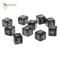 gamchiano 10-Pack D6 16mm Black Dice Cubes Accessories for   DND D&D  RPG Board Games