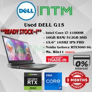 #DG214 USED DELL G15 Gaming Laptop Intel Core i7-11800H 16GB 512GB SSD Nvidia RTX3060 RTX 3060 6G 15