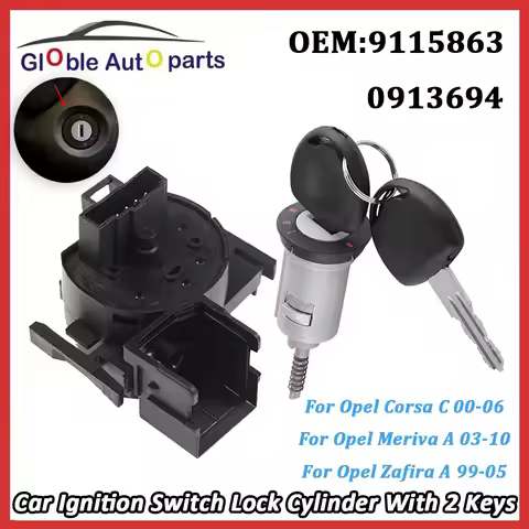 For Vauxhall Opel Corsa C Combo C Meriva A Tigra B Astra G Zafira A Car Ignition Switch Lock Cylinde
