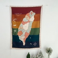 【彩虹】【熱買商品】台灣地圖布幔-彩虹款