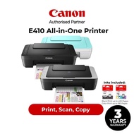 CANON PIXMA E410 Compact All-In-One for Low-Cost Printing Printer - PRINT SCAN COPY