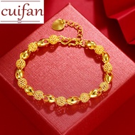 916 Saudi Gold Bracelet Womens Love Transfer Bead Bracelet Birthday Wedding Engagement Gift Jewelry