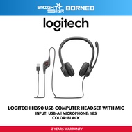 LOGITECH H390 USB Computer Headset With Mic - Black / Off-white