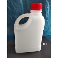 [New] Bottle/Tong 1 Liter ++ Handle HDPE Nature Jerry Can Plastic Full Set