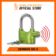 ORANGE Gembok Alarm Suara Anti Maling Long - Gembok Ring Panjang Alarm - Gembok Suara Alarm Murah