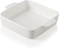 Sweejar Ceramic Baking Dish, 8 x 8 Cake Baking Pan for Brownie, Porcelain Square Bakeware with Doubl