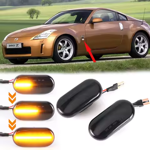 LED Dynamic Side Marker Turn Signal Light For Nissan 350Z Z33 Frontier D40 Cube Z11 Latio C11 Xterra