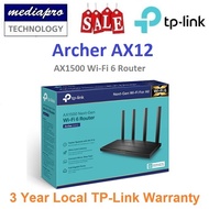 TP-LINK ARCHER AX12 AX1500 Wi-Fi 6 Router - 3 Year Local TP-Link Warranty