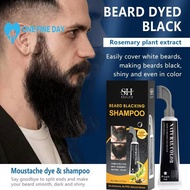 Men Beard Dyefruit And Vegetable Mustache Dye Color Beard Black Comb Dye One B8