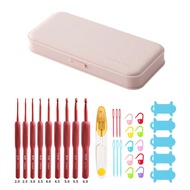 Pink plastic box crochet kit crochet kit crochet set crochet hook