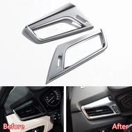 YAQUICKA 2x Car Interior Front Side Air Outlet Vent Frame Trim Cover For BMW 2 Series 218i 220i Gran