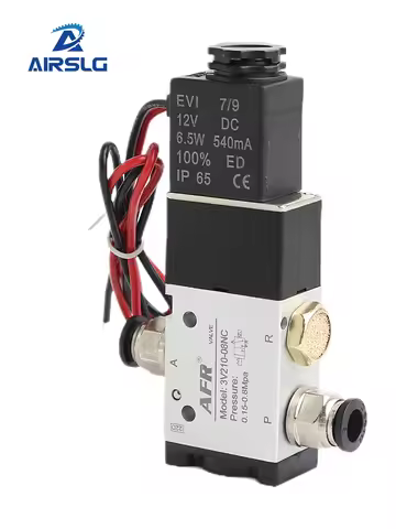3V210-08NC Pneumatic Solenoid Valve, 2 Position 3 Way NC Air Valve For Single Acting Cylinder Contro