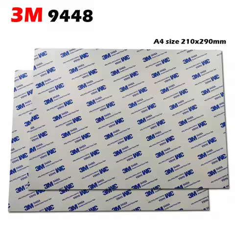 BIG Sheet A4 Size (210mm*290mm) 3M 9448 Double Sided Sticky Tissue Tape Widely for Home, Office, LCD