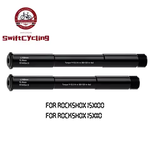 Swift MTB Bike Thru Axle Front Fork Shaft for RockShox Boost Forks M15x1.5 148/158mm 15x100 15x110 R